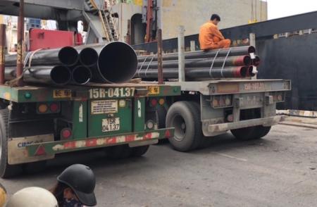 Thép ống hàn Hàn Quốc nhập khâủ hàng hạ bãi ngày ( 09/03/2018 ) !