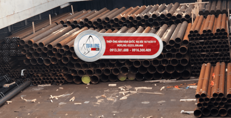 Thép ống hàn Hàn Quốc nhập khẩu hạ bãi ngày (16-10-2019) !