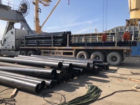Thép ống hàn cỡ lớn nhập khẩu từ Đài Loan hàng hạ bãi ngày ( 28-02-2020 ) !