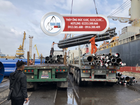 Thép ống đúc Nhật nhập khẩu hàng hạ bãi ngày (08/11/2019 ại kho Công Ty Tuấn LOng
