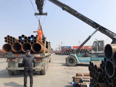 Thép ống hàn Hàn Quốc nhập khẩu hàng hạ bãi ( 01-02-2020 ) !